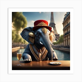 Havana Elephant Paris Art Print