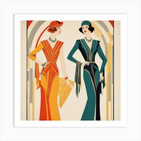 Deco Women Art Print