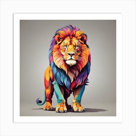 Colorful Lion 4 Art Print