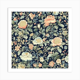 Floral Wallpaper Art 8 Art Print