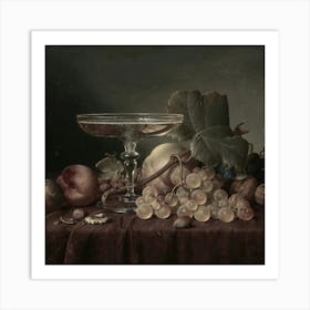 Still Life With Fruit And Nuts Art Print