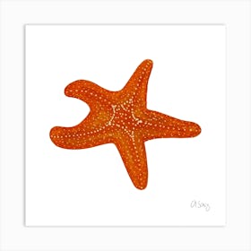 Orange Satrfish Art Print