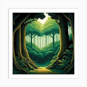 Tall trees Art Print