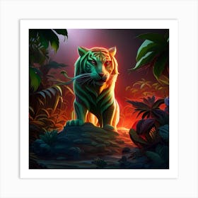 Tiger In The Jungle Art Print