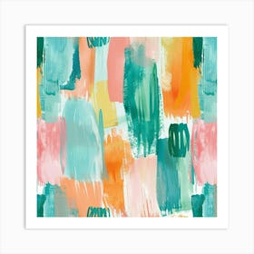 Abstract Brushstrokes 3 Art Print