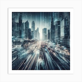 Futuristic Cityscape 4 Art Print