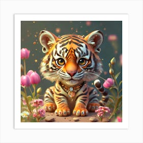 Cute Tiger Art Print