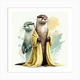 Otter Bathroom Animal Art Print