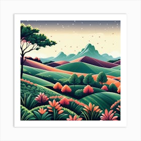 Landscape Painting 6 Art Print