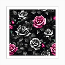 Black Roses 2 Art Print