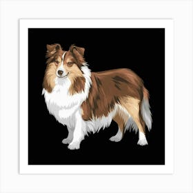 Collie Dog Art Print