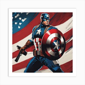 Captain America 3 Art Print