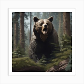 Grizzly Bear In The Forest 15 Art Print