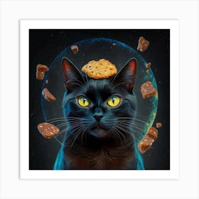 Cat With Cookies Art Print