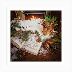 Firefly Journal, Christmas, Holiday, Scene, Festive, Winter, Cozy, Decorative, Nostalgic, Snow, Fami (2) Art Print