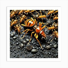 Ants Insects Colony Worker Queen Soldier Antennae Mandibles Exoskeleton Legs Thorax Abdom (11) Art Print