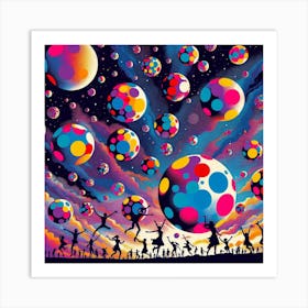 'Flying Spheres' Art Print