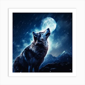 Howling Wolf 2 Art Print