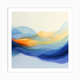 Abstract Wave Painting Art Print