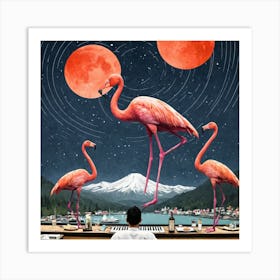 Flamingos 13 Art Print