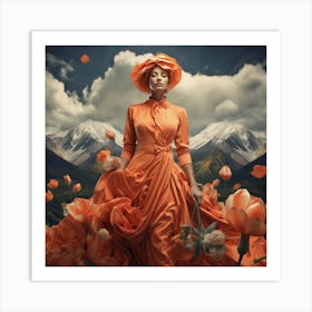 The Lady Of Orange Art Print