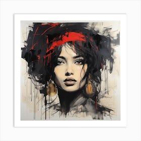 'Black And Red' Art Print