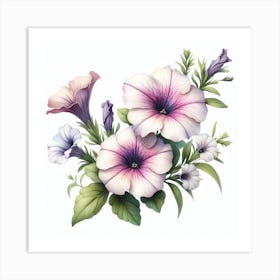 Flowers of Petunia Art Print