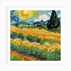 Landscape, Vincent Van Gogh Art Print 3 Art Print