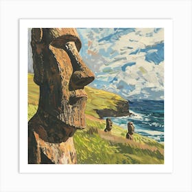 A Easter Island In Chile Oil Painting Illustrati 1720367318 4 Art Print