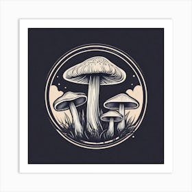 Mushroom Logo 4 Art Print