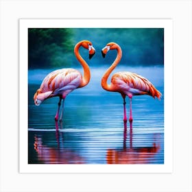 Flamingos Art Print