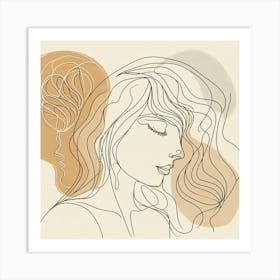 Drawing Of A Woman 1 Art Print