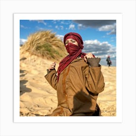 Woman In A Scarf Art Print