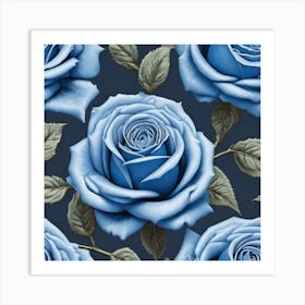 Blue Roses 13 Art Print