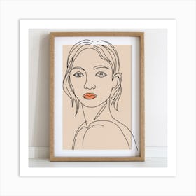 Woman Contemporary Line Art Print Art Print