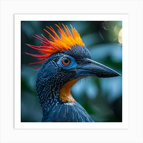 Horned Woodpecker Art Print