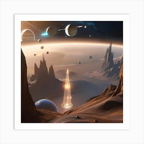 Space Landscape 1 1 Art Print