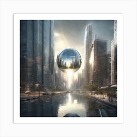 Futuristic City 112 Art Print