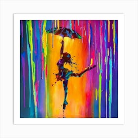 Dancer In The Rain 1 Art Print