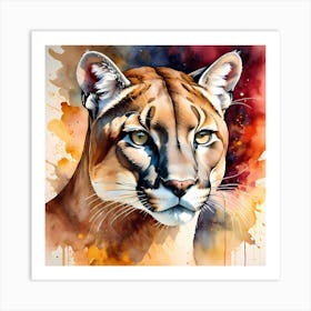 Highly Detailed Cheetah Painting Art Print