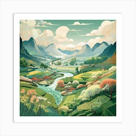 Chinese Landscape Painting Art Print