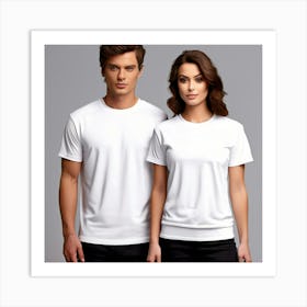 Mock Up Cotton Casual Wearable Printed Graphic Plain Fitted Loose Crewneck V Neck Sleeve (18) Art Print