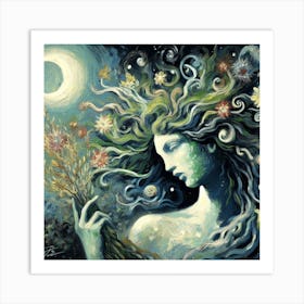 Goddess Of The Moon 1 Art Print