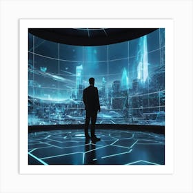 Futuristic City 1 Art Print