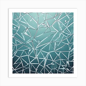 Broken Glass Background 18 Art Print