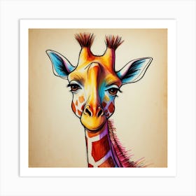 Giraffe Canvas Print 22 Art Print