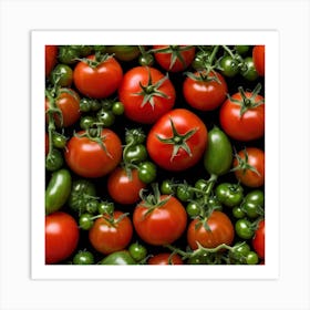 Tomatoes And Green Beans Art Print