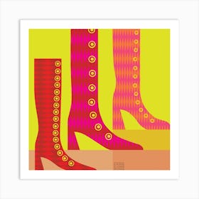Boots Square Art Print
