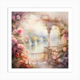 Romantic Tapestry: Dreamy Brushstrokes Art Print