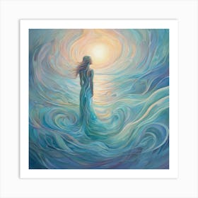 Lady Of The Waves Art Print